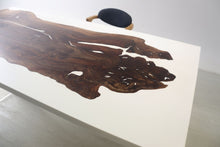 E3 Live edge walnut wood slab dining table top with epoxy 74" x 36"