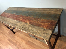 Multi-color wood desk 60"