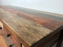 Multi-color wood desk 60"