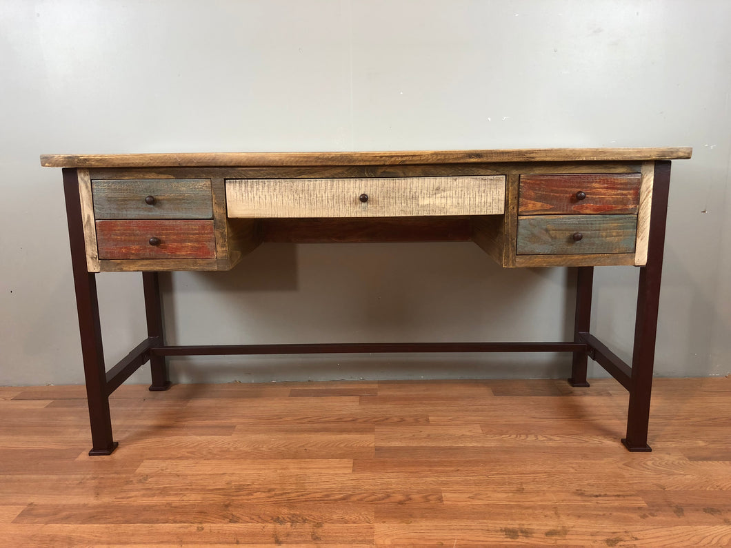 Multi-color wood desk 60
