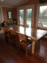 Live edge chamcha wood dining table