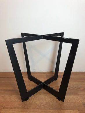 Square metal base for accent table, side table or end table