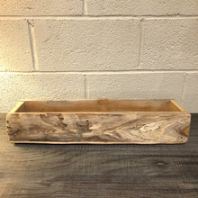 Rustic teak wood container for flowers
