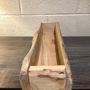 Rustic teak wood container for flowers
