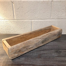 Rustic teak wood container for flowers