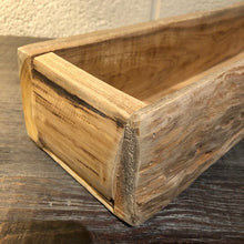 Rustic teak wood container for flowers