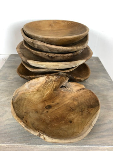 Teak bowl freeform live edge