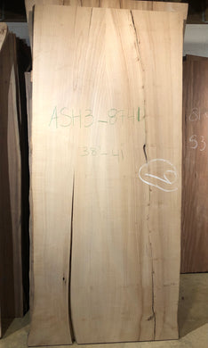 ash3-8741 Live edge ash wood dining table top