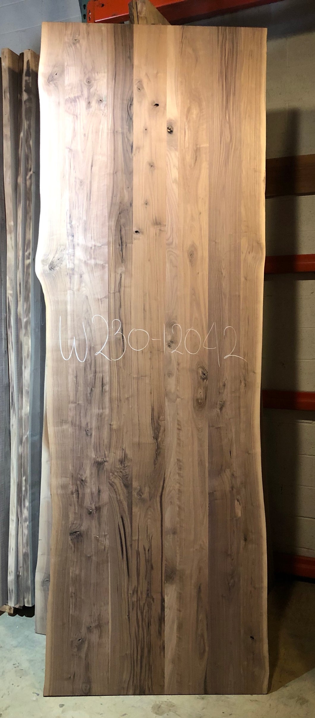 W230-12042 Live edge walnut wood 120x42