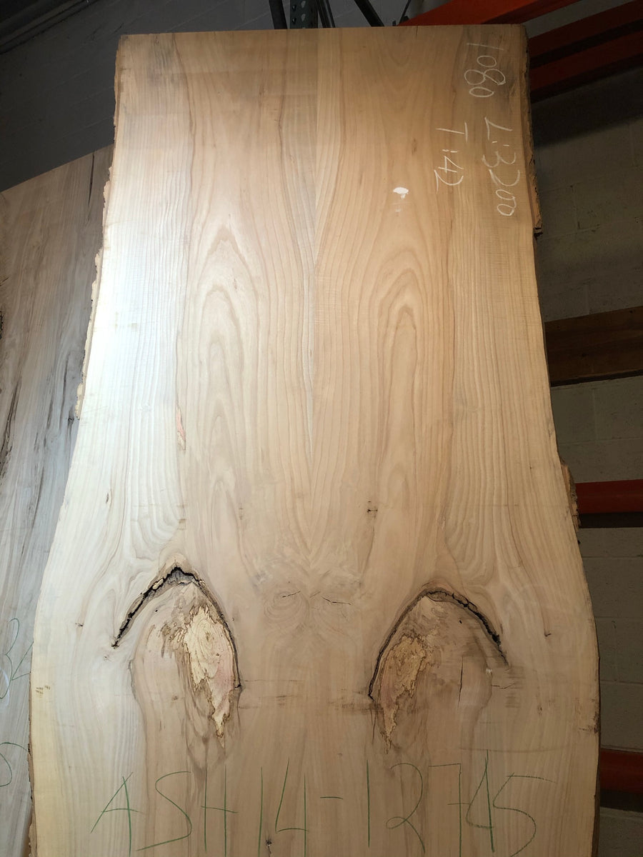 Live Edge Ash Wood Dining Table Top | Custom Finish Solid Hardwood – R ...
