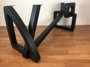 Art deco metal base for dining table