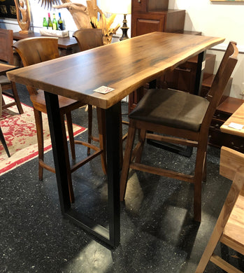 Live edge wood bar table