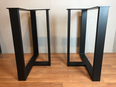 Tri-square metal end base / legs for dining table