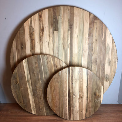 Reclaimed Teak Round Table Tops (Varieties of sizes)