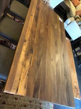 Reclaimed barn oak wood dining table in modern contemporary
