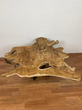 TS49-4347 Live edge free form teak root wood slab