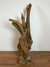 Teak wood free form floor standing art piece rare and one of a kind sculpture