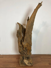 Teak wood free form floor standing art piece rare and one of a kind sculpture