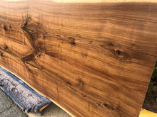 W20-10341 Live edge bookmatch walnut wood dining table top 103x41