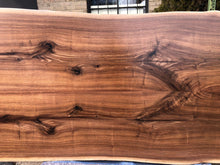 W20-10341 Live edge bookmatch walnut wood dining table top 103x41