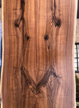 W20-10341 Live edge bookmatch walnut wood dining table top 103x41