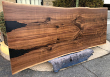 W20-10341 Live edge bookmatch walnut wood dining table top 103x41