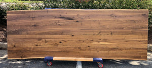 W203-12043 Live edge walnut wood dining table top 120"