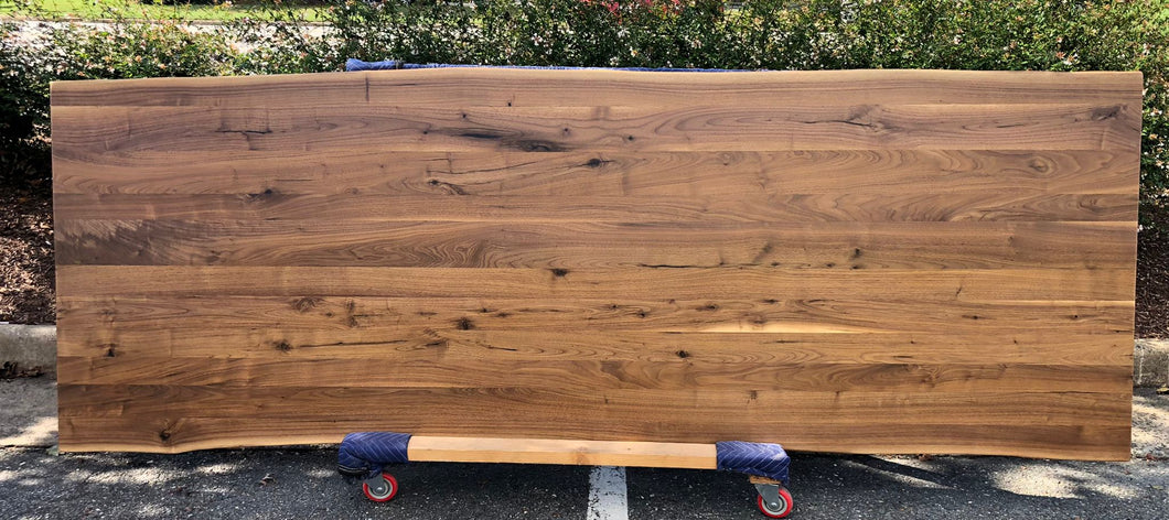 W203-12043 Live edge walnut wood dining table top 120