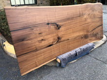 W22-9942 Bookmatch live edge walnut wood slab