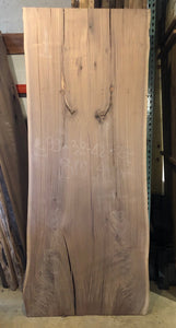 W22-9942 Bookmatch live edge walnut wood slab