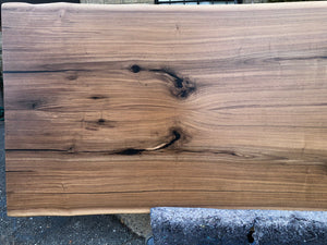W22-9942 Bookmatch live edge walnut wood slab