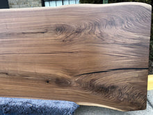 W22-9942 Bookmatch live edge walnut wood slab