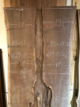 W29-8522  Live edge walnut wood bookmatch for epoxy 85x22