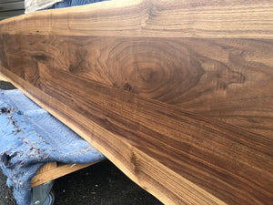 W8-9619 Live edge walnut wood bench top