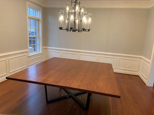 Cherry wood dining table 80" x 84"