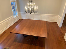 Cherry wood dining table 80" x 84"