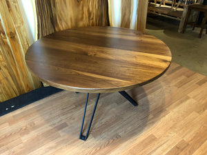 American black walnut round dining table top