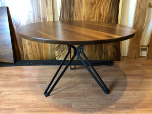 American black walnut round dining table top