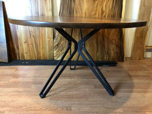 American black walnut round dining table top