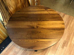 American black walnut round dining table top