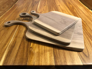 Walnut Wood Cutting Boards for Kitchen, Meal Prep & Serving, Reversible Wooden Chopping Board, Charcuterie Board, Cheese Board with Side Handle