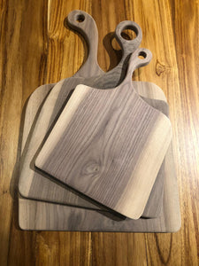 Walnut Wood Cutting Boards for Kitchen, Meal Prep & Serving, Reversible Wooden Chopping Board, Charcuterie Board, Cheese Board with Side Handle