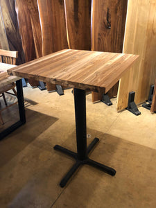 Reclaimed teak wood bar height (pub) table