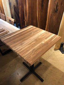 Reclaimed teak wood bar height (pub) table