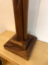 King and queen abstract wood floor sculpture