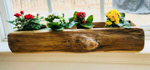 Rustic succulent planter box / flower pot