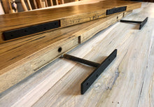 Rustic live edge solid teak wood floating shelf with hardware 35.5"