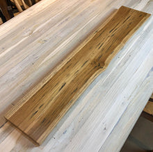 Rustic live edge solid teak wood floating shelf with hardware 35.5"