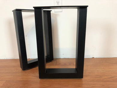 Rectangular metal end base / legs for bench