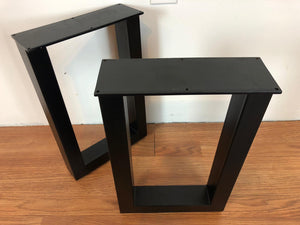 Rectangular metal bench base